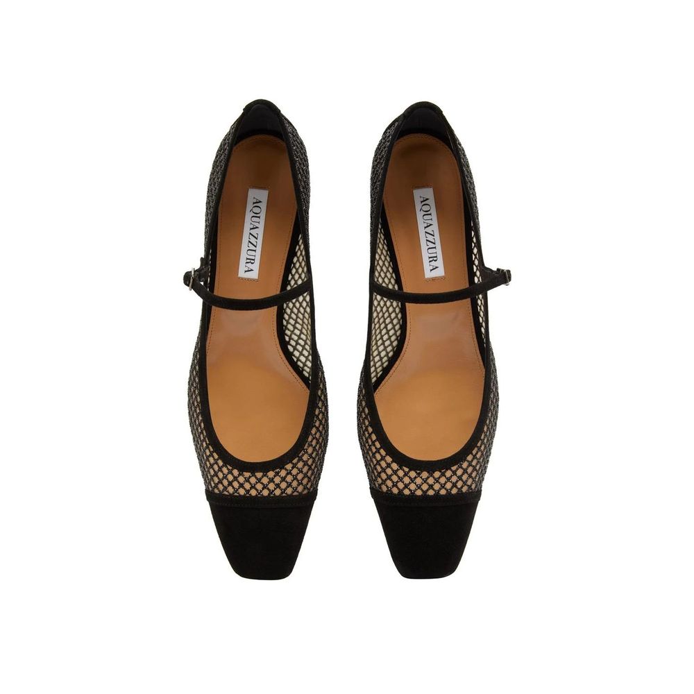 Aquazzura Mayor Crystals Mesh Pompen 35
