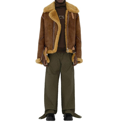 Burberry gewatteerde geplooide broek