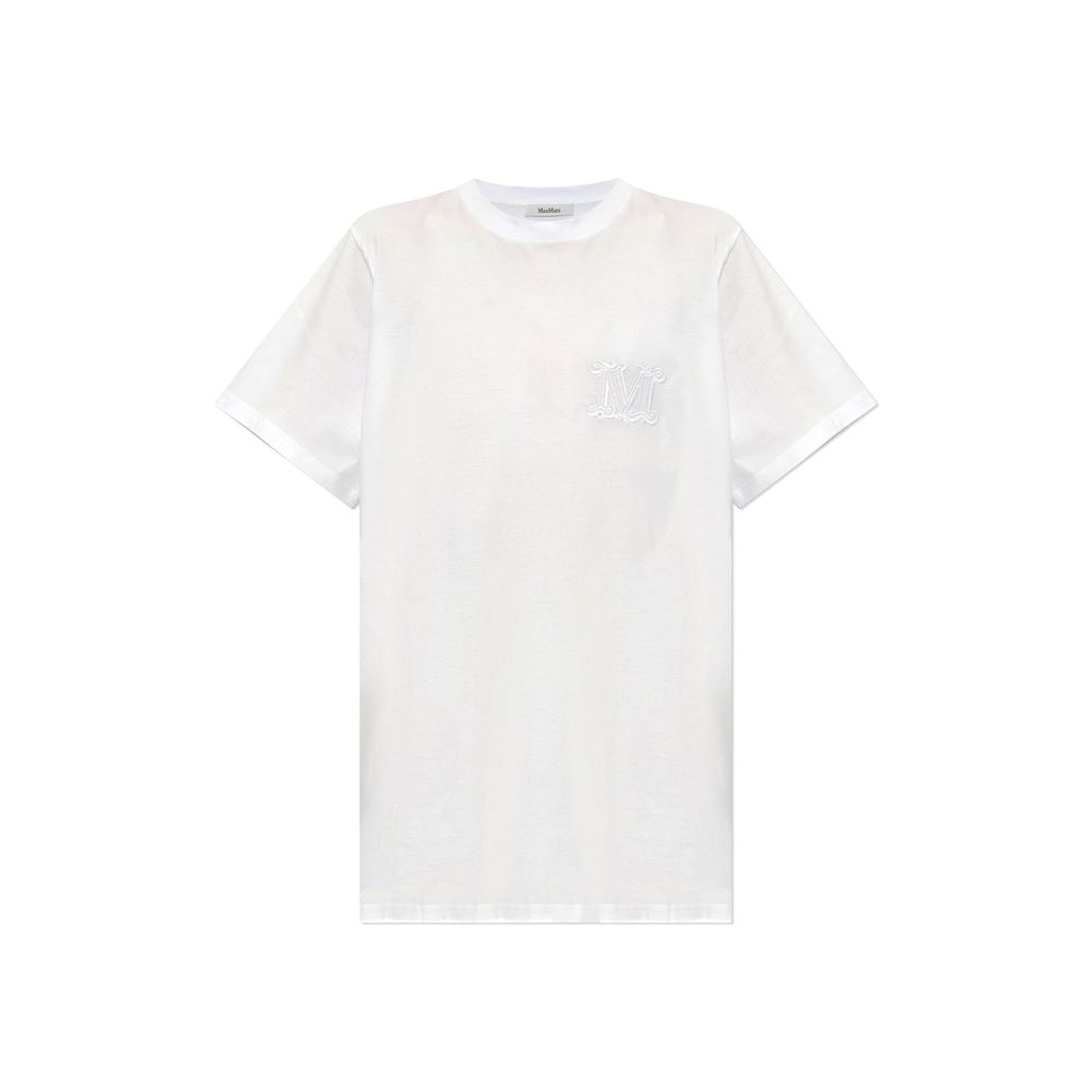 T-shirt en coton brodé avec le logo Max Mara Mango