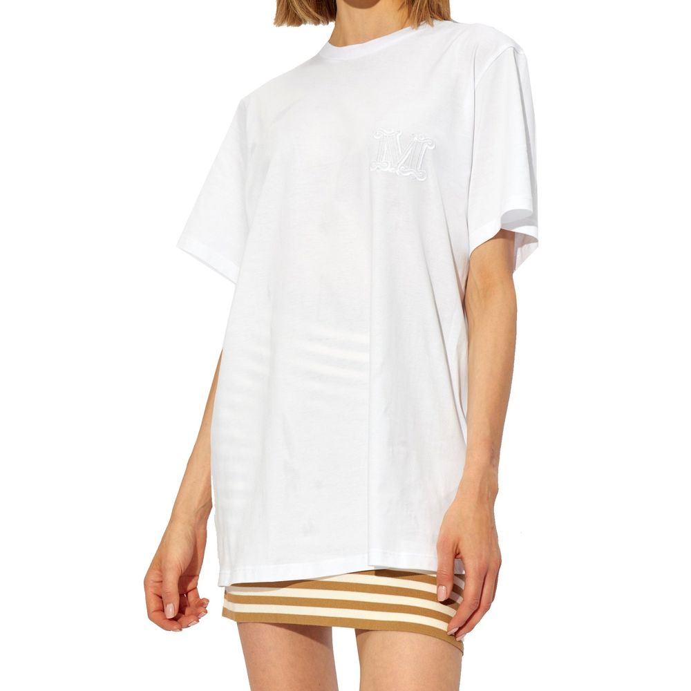T-shirt en coton brodé avec le logo Max Mara Mango