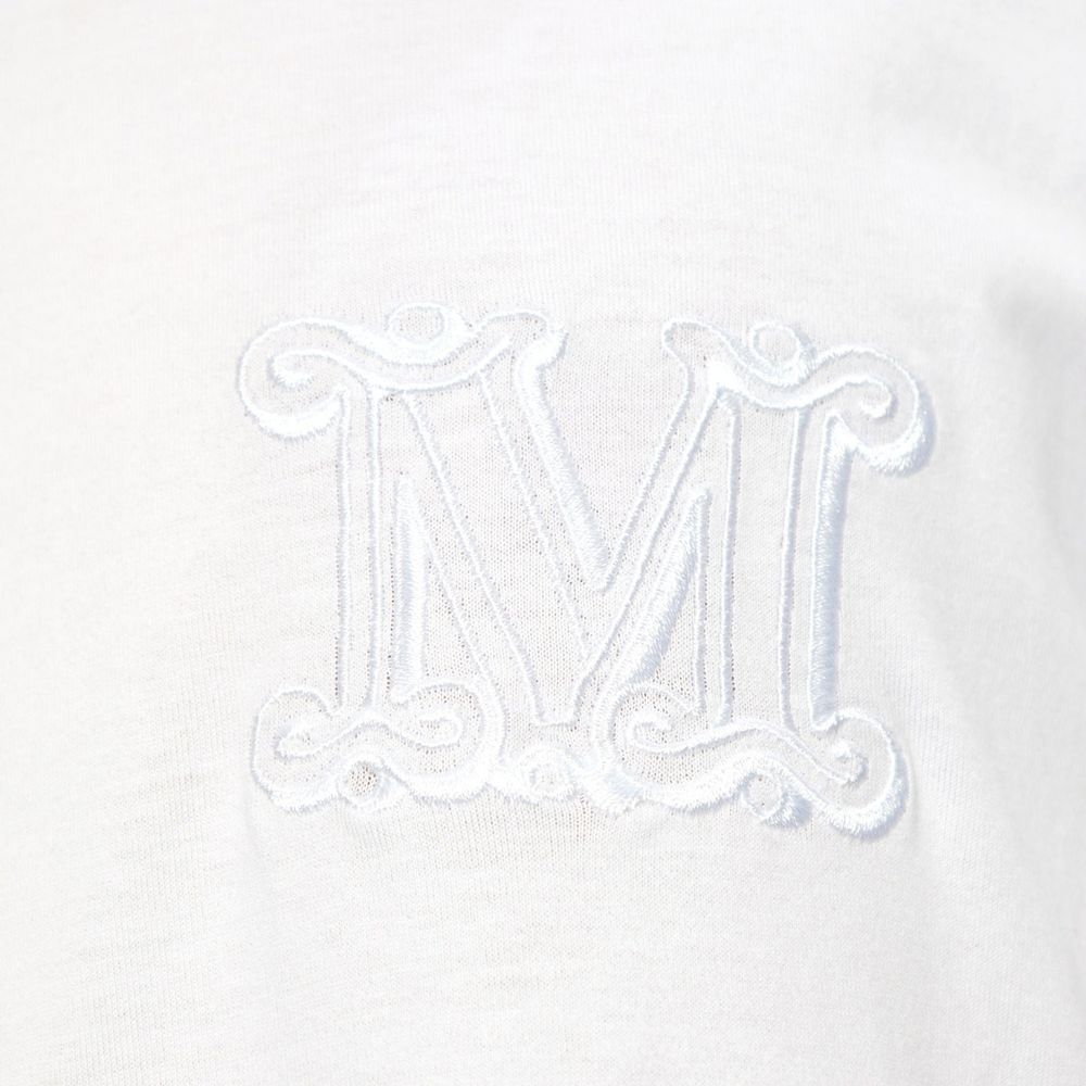 T-shirt en coton brodé avec le logo Max Mara Mango