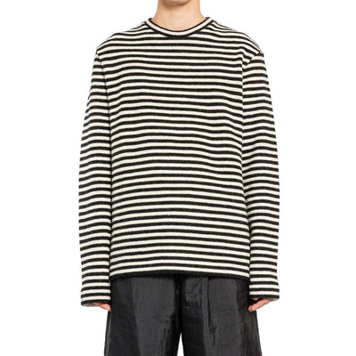 T-shirt Jil Sander en jersey compact de laine rayé
