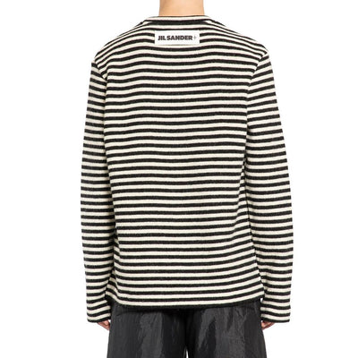 T-shirt Jil Sander en jersey compact de laine rayé