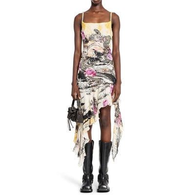 Acne Studios bedrukte crêpejurk