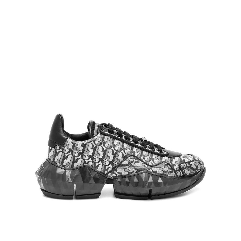 Baskets Jimmy Choo Diamond JC Monogram en cuir pailleté