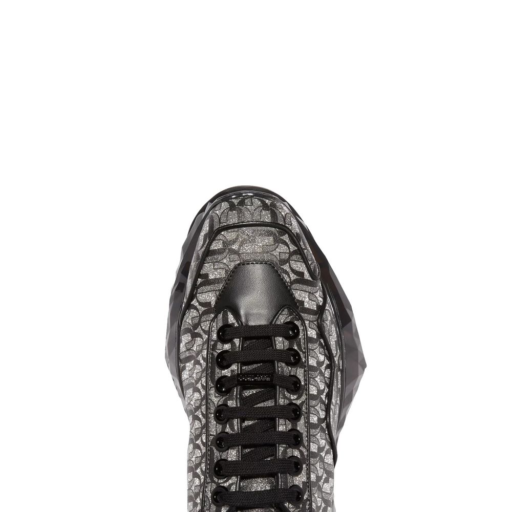 Baskets Jimmy Choo Diamond JC Monogram en cuir pailleté