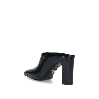 Mules Prada en cuir avec logo