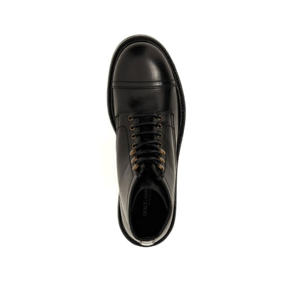 Dolce & Gabbana Lace-Up Leather Boots