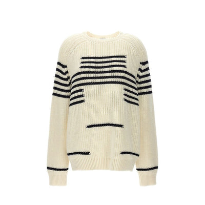 Pull rayé en laine mélangée Loewe