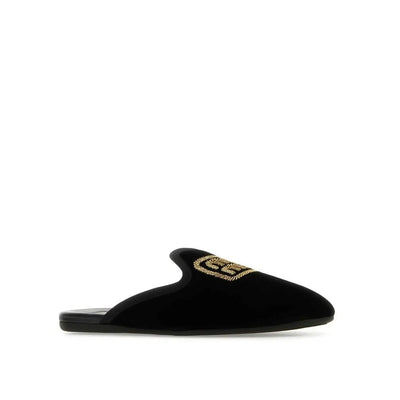 Mules à enfiler avec logo brodé Miu Miu