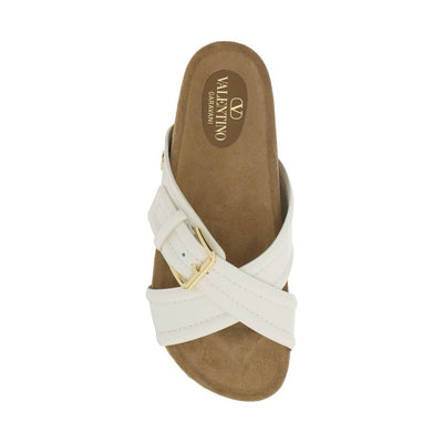 Valentino Garavani leren platte sandalen