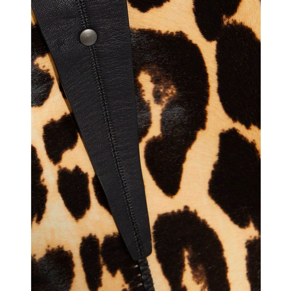 Bottega Veneta luipaardprint kalfshaarrok