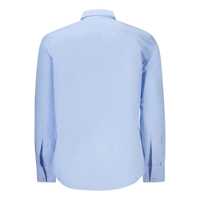 Hugo Boss Blue Cotton Men Shirt