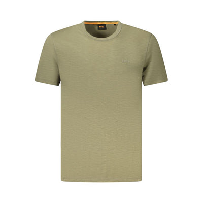 T-shirt homme en coton vert Hugo Boss