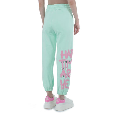 Comme Des Fuckdown Green Cotton Women Trouser
