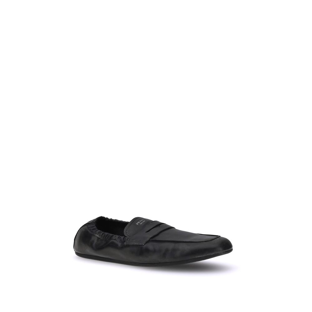 Prada Antiqued leren Shuffle Loafers