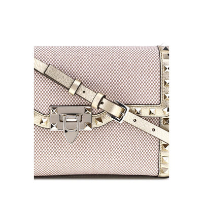 Petit sac à bandoulière Rockstud en toile Valentino Garavani
