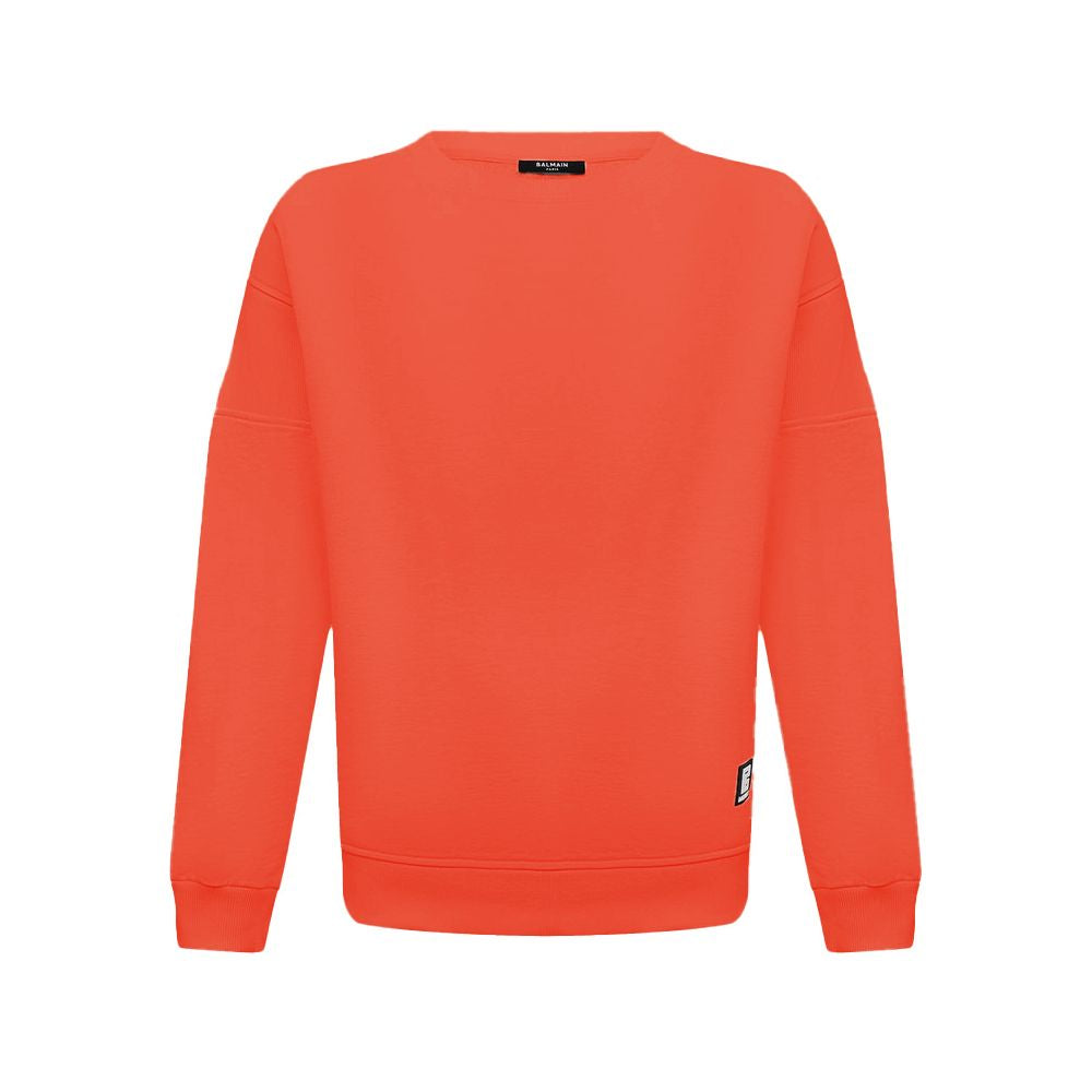 Balmain Oranje Katoenen Trui