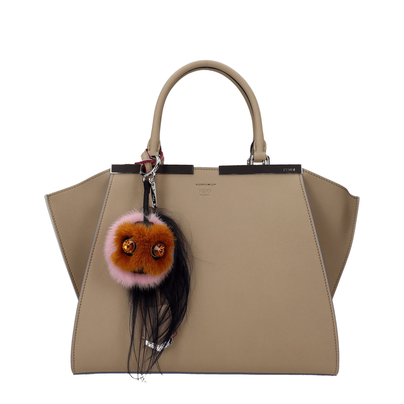 Fendi Bruine Bont Sleutelhangers