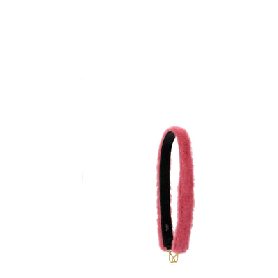 Sacs à bandoulière en fourrure rose Prada