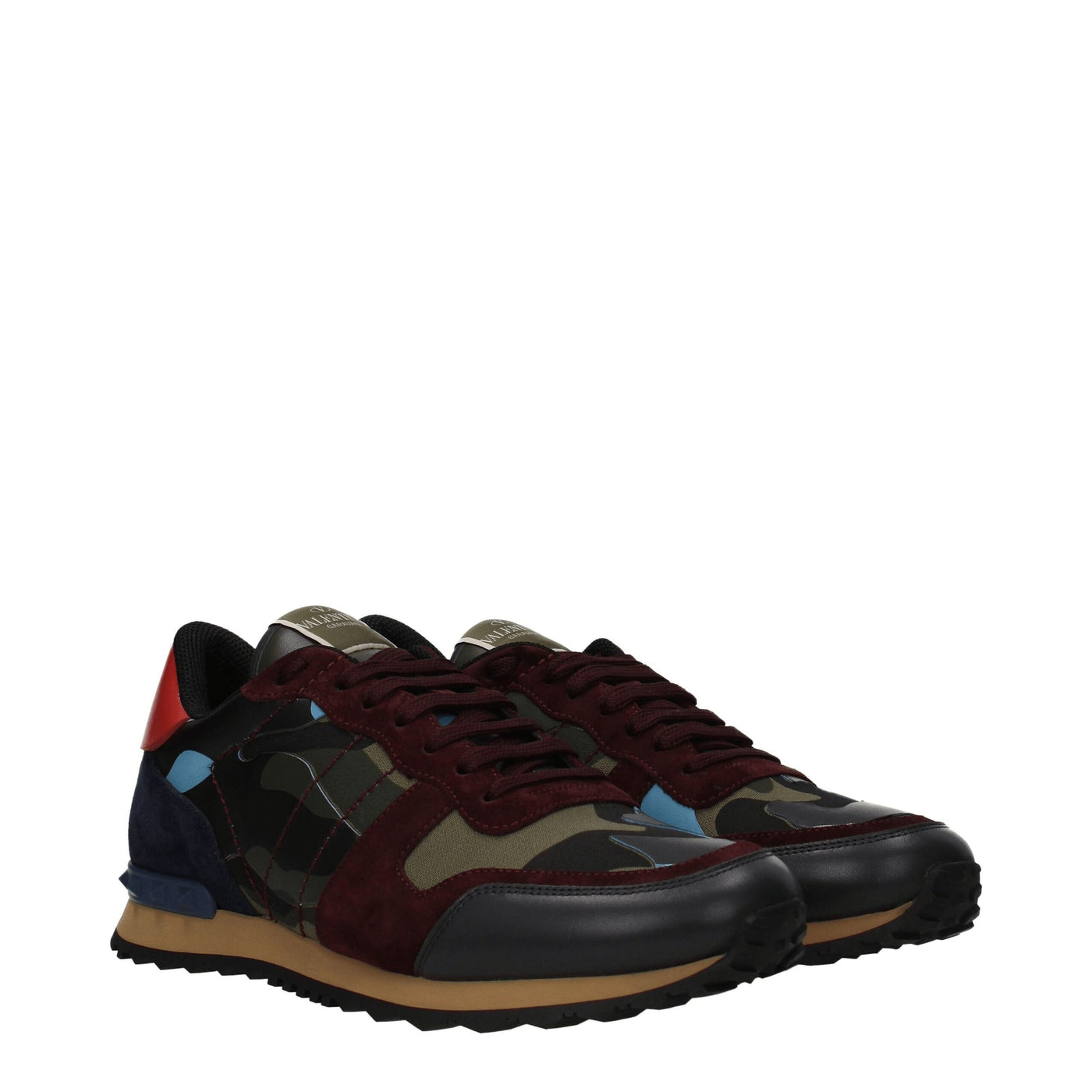 Valentino Garavani groene leren sportschoenen