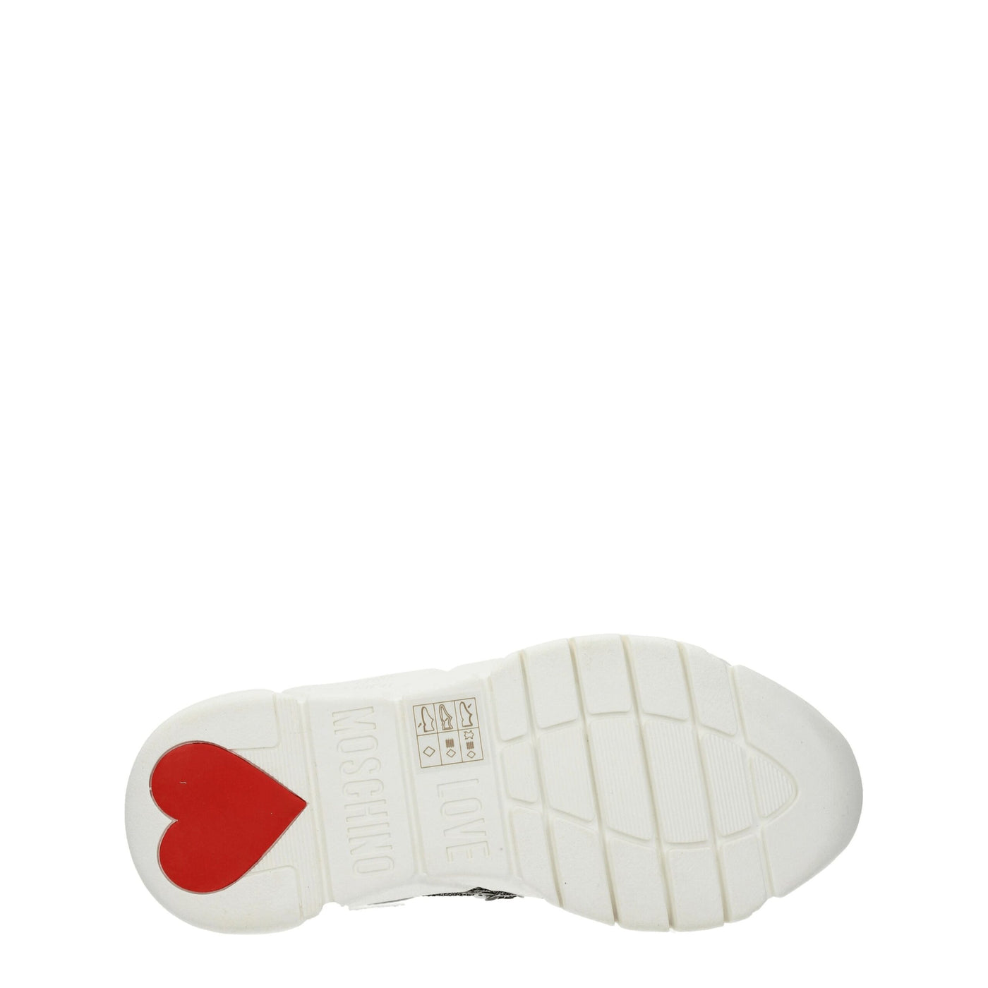 Love Moschino Witte Stoffen Dikke Sneakers