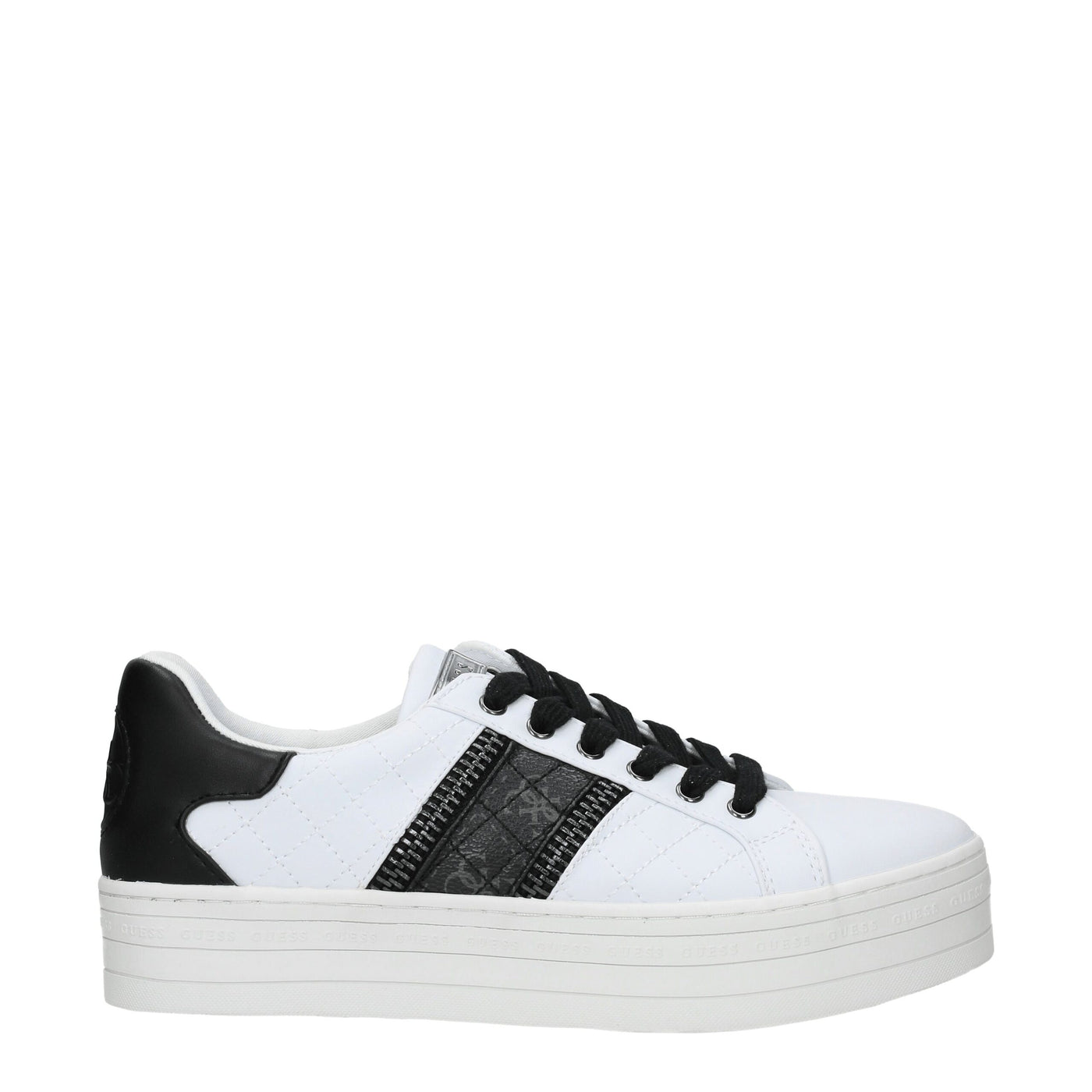 Guess witte polyethyleen platform sneakers