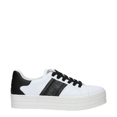 Guess witte polyethyleen platform sneakers