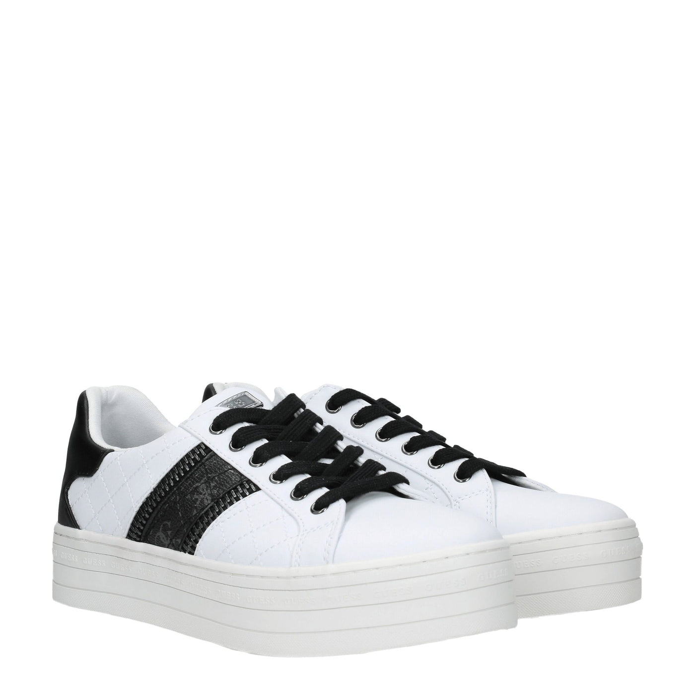 Guess witte polyethyleen platform sneakers