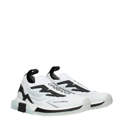 Dolce &amp; Gabbana witte stoffen sportschoenen