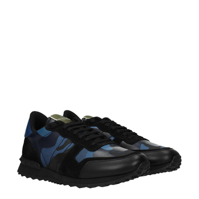Valentino Garavani Blauwe Leren Lage Schoenen