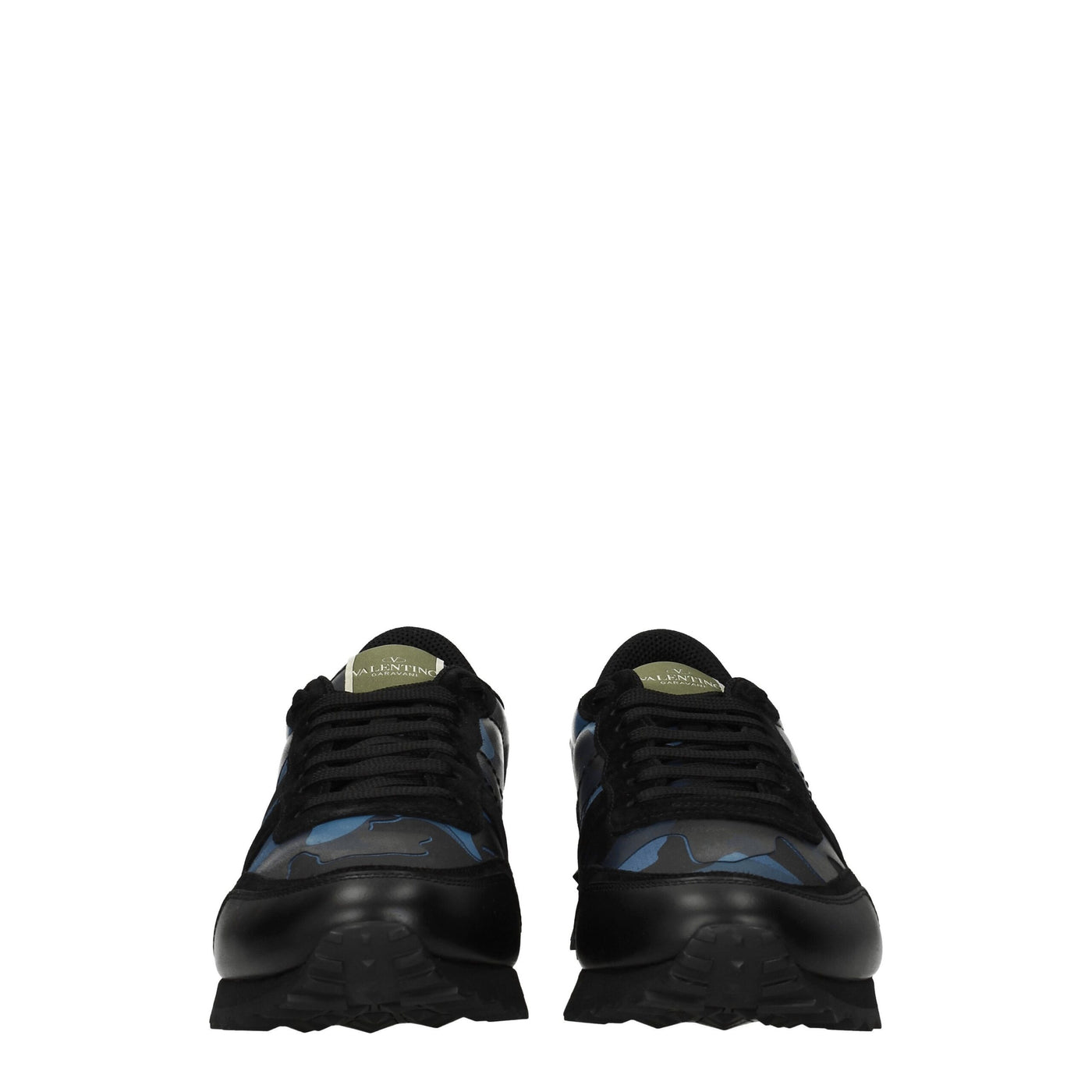 Valentino Garavani Blauwe Leren Lage Schoenen
