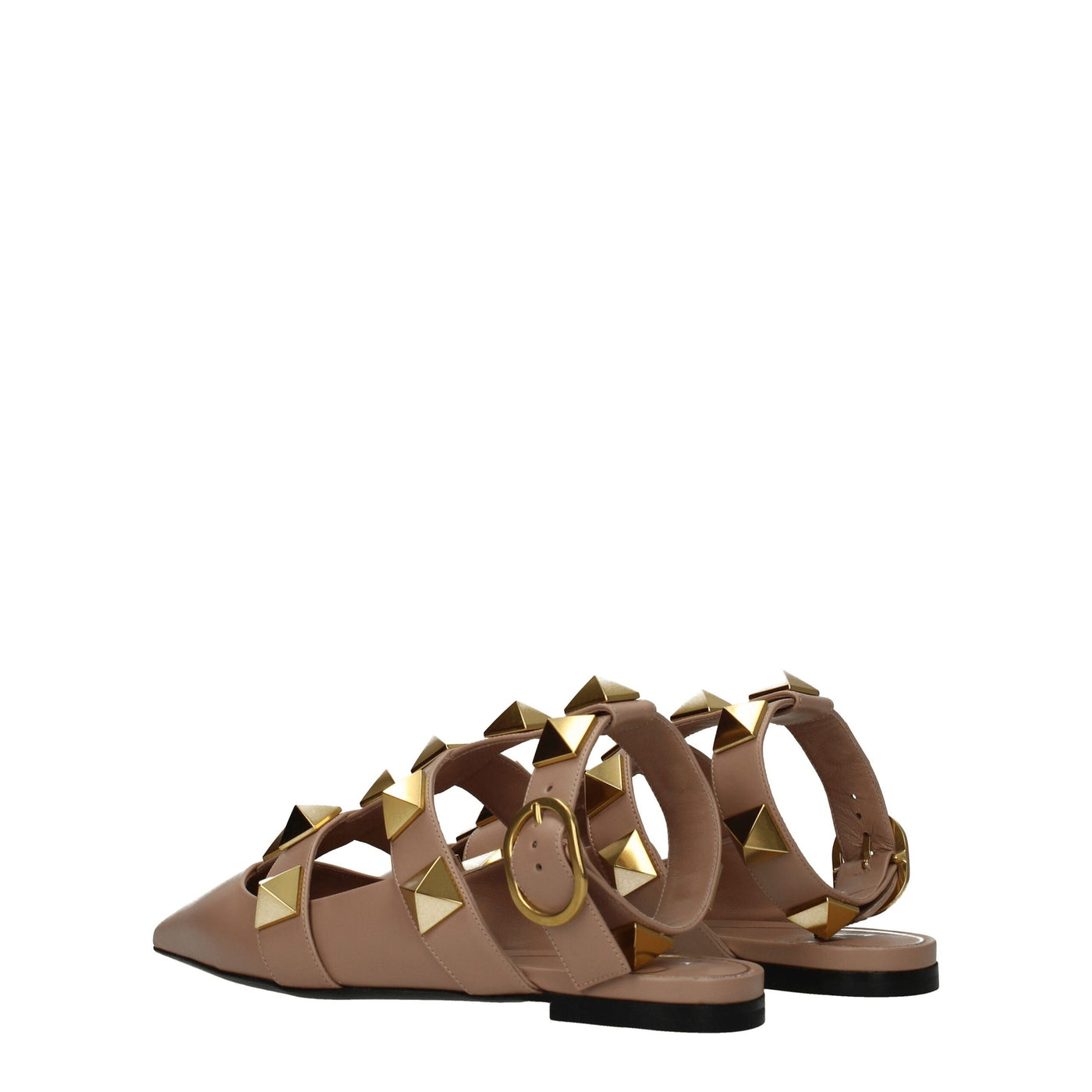 Valentino Garavani roze leren platte sandalen