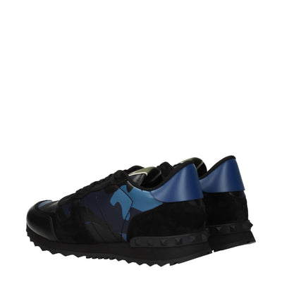 Valentino Garavani Blauwe Leren Lage Schoenen