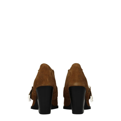 Versace Jeans Brown Leather Ankle Boots
