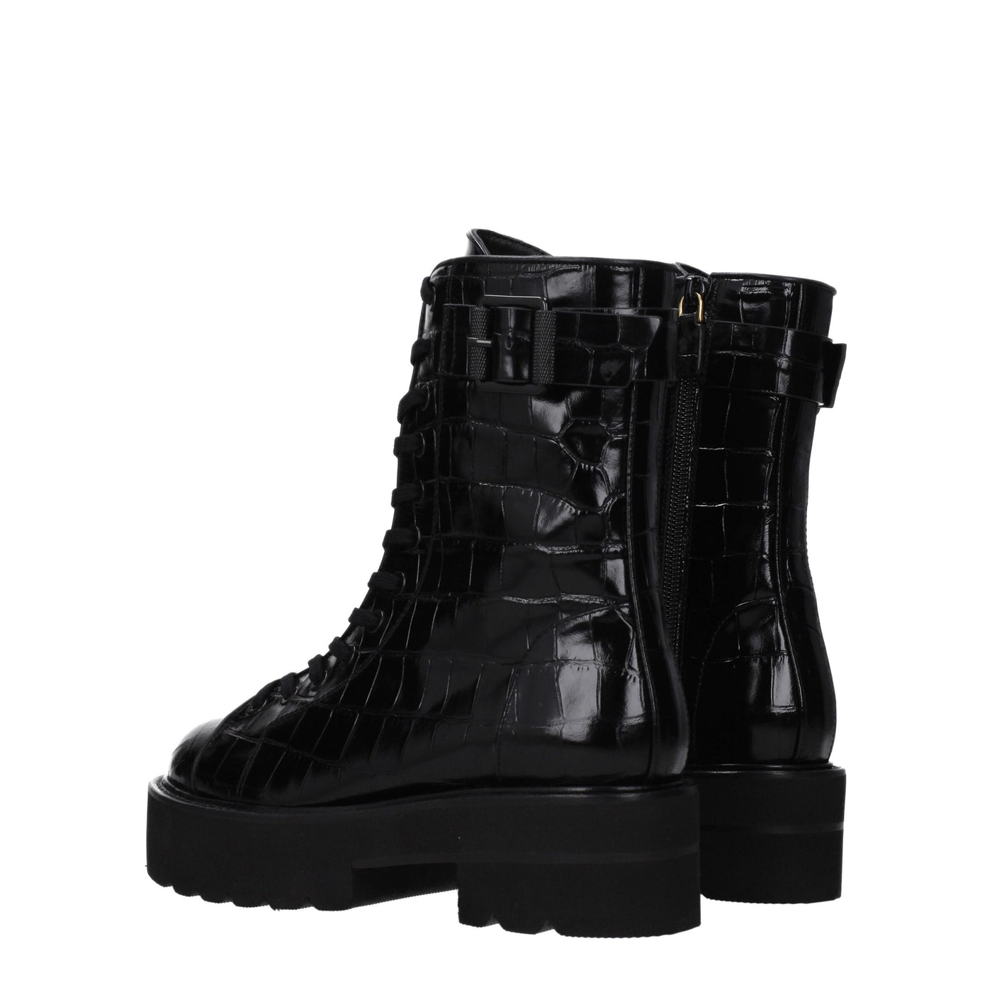 Stuart Weitzman Black Leather Ankle Boots