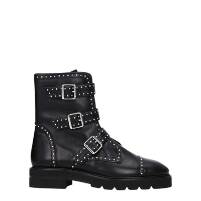 Stuart Weitzman Black Leather Ankle Boots