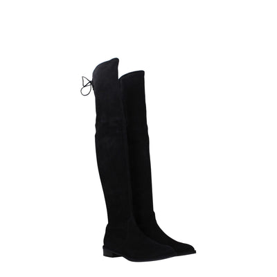 Stuart Weitzman Black Leather Over The Knee
