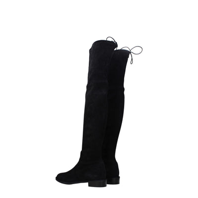 Stuart Weitzman Black Leather Over The Knee