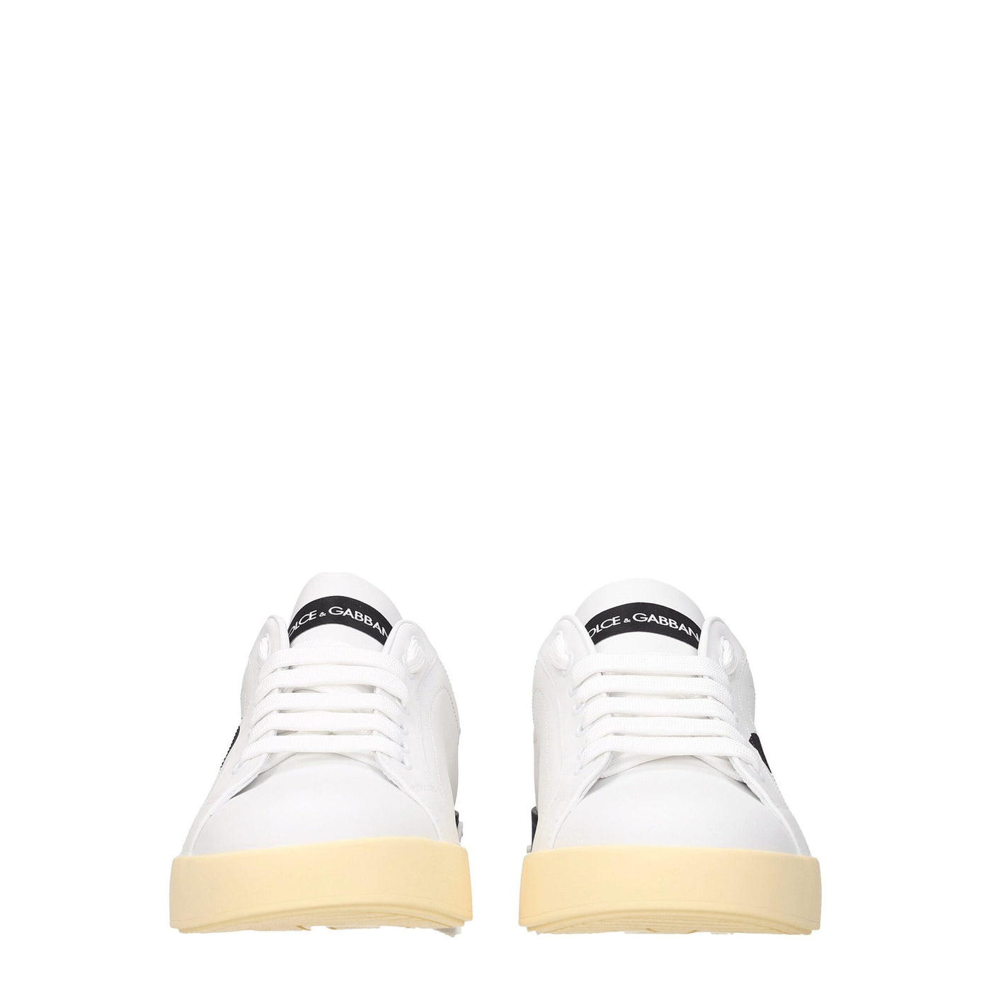 Baskets basses en cuir blanc Dolce &amp; Gabbana