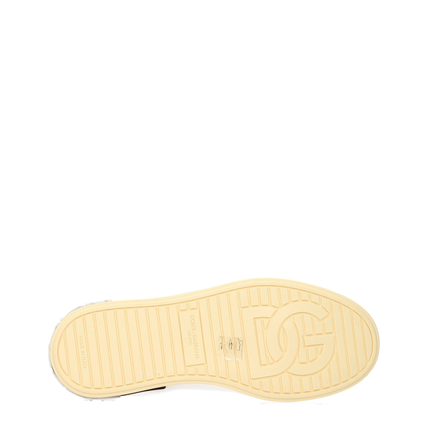 Baskets basses en cuir blanc Dolce &amp; Gabbana
