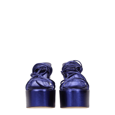Paris Texas Paarse Leren Platforms