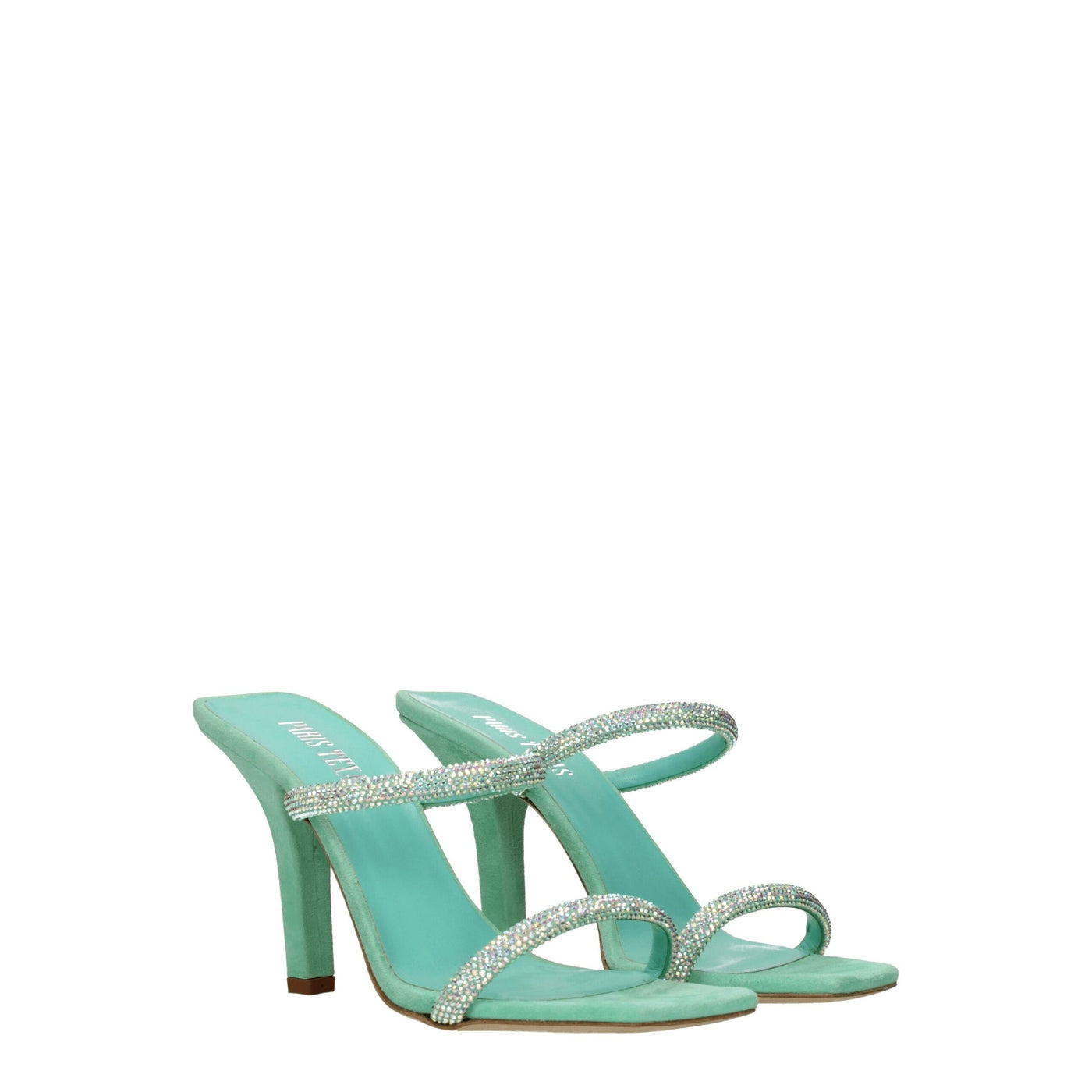 Paris Texas Groene Leren Stiletto Hakken Sandalen