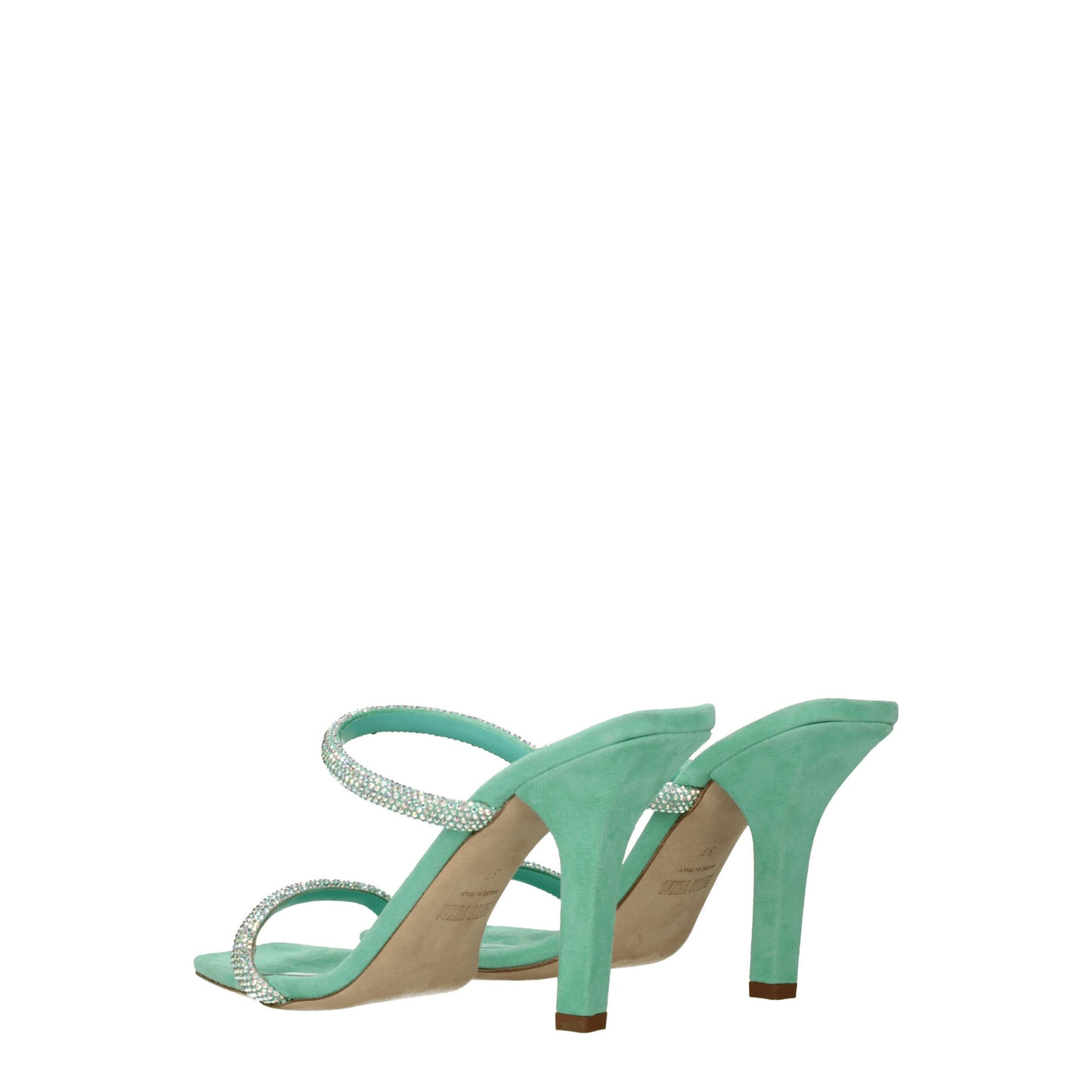Paris Texas Groene Leren Stiletto Hakken Sandalen