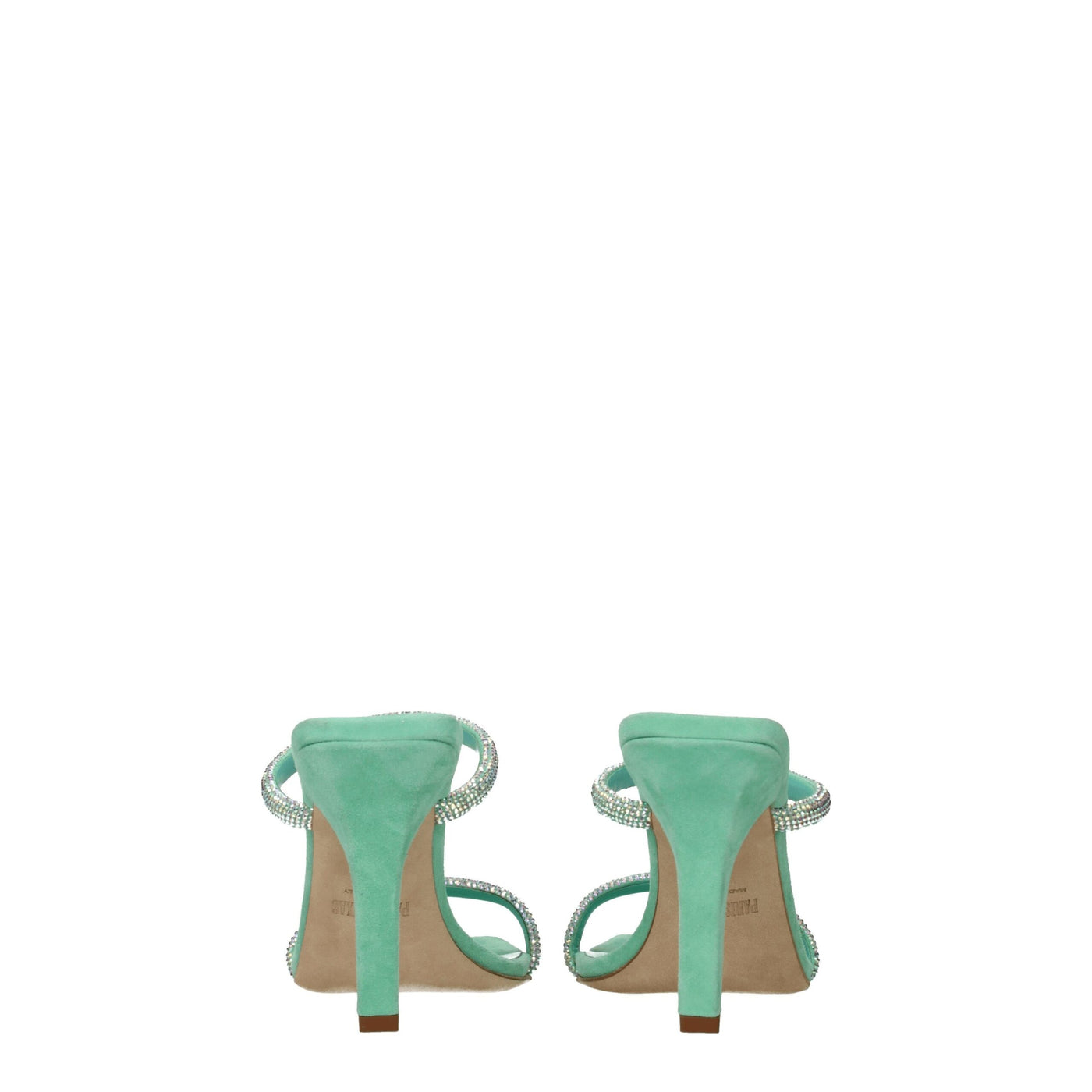 Paris Texas Groene Leren Stiletto Hakken Sandalen