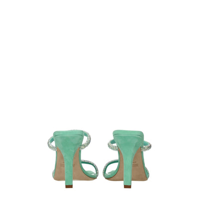 Paris Texas Groene Leren Stiletto Hakken Sandalen
