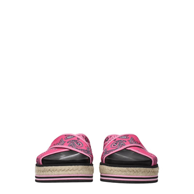 Kenzo Roze Stoffen Pantoffels Sandalen