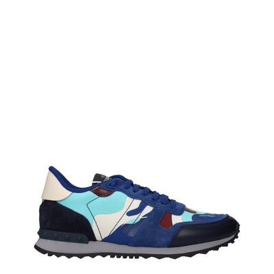 Valentino Garavani blauwe leren sportschoenen
