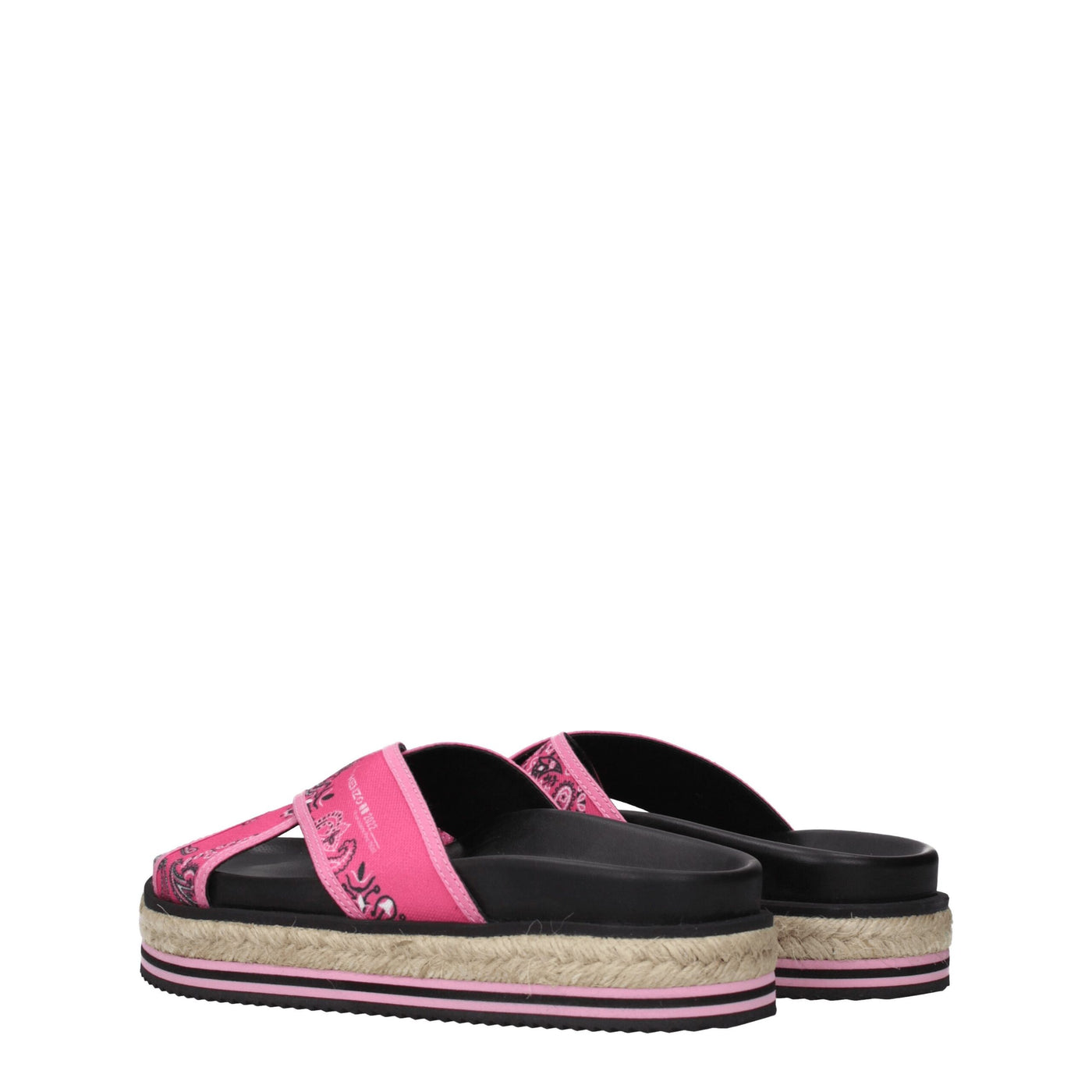 Kenzo Roze Stoffen Pantoffels Sandalen