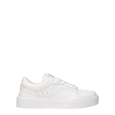Dolce &amp; Gabbana Witte Leren Lage Schoenen